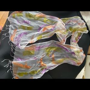 100% silk hand painted scarf